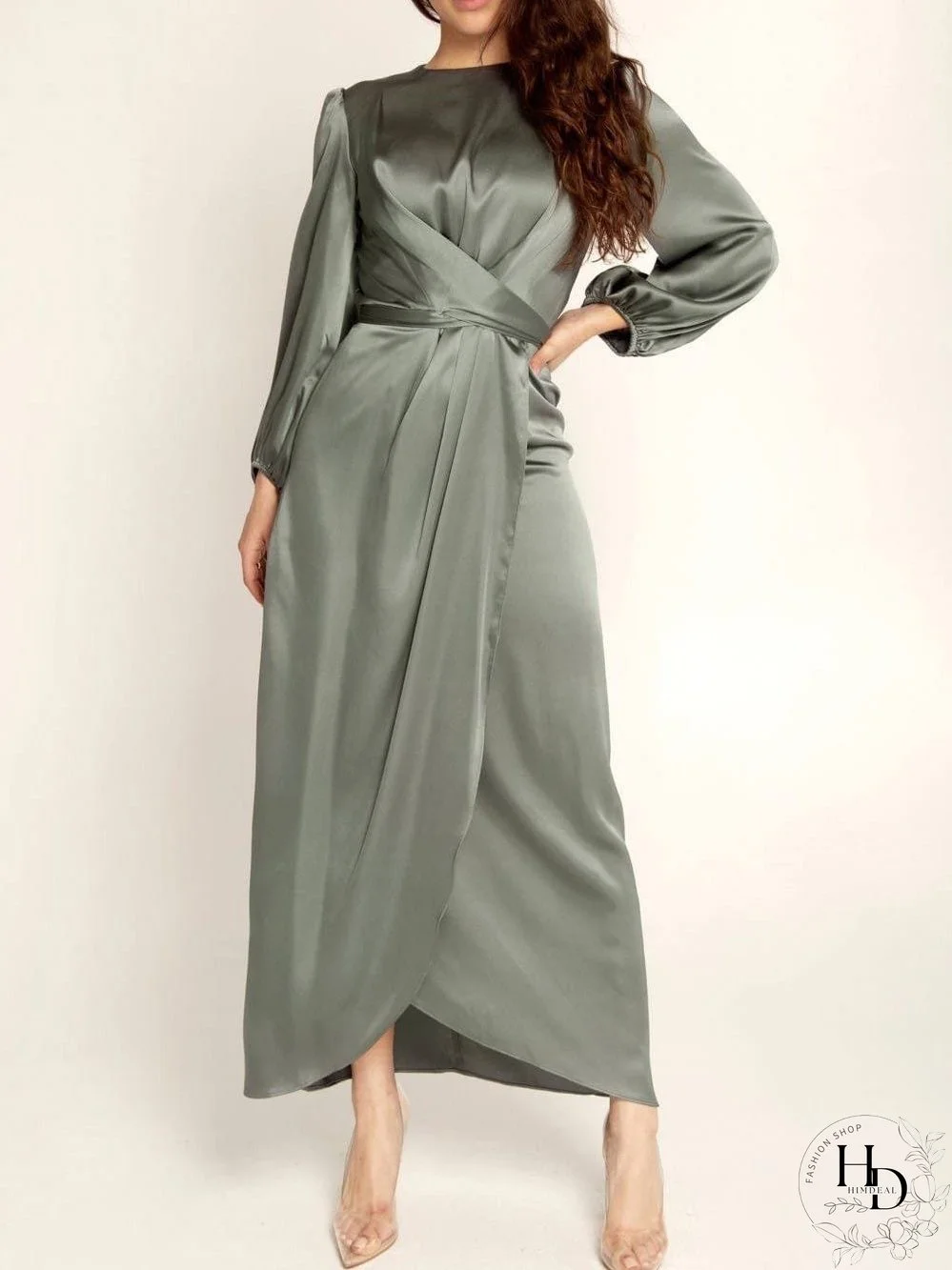 Velvet Smocked Waist Dress