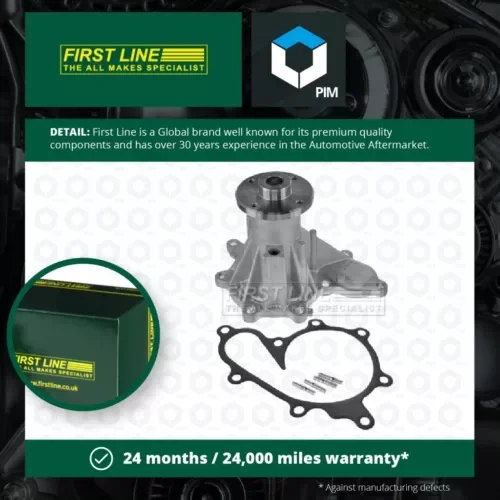 Water Pump fits NISSAN PATHFINDER R51 2.5D 2005 on YD25DDTi Coolant Firstline Parts