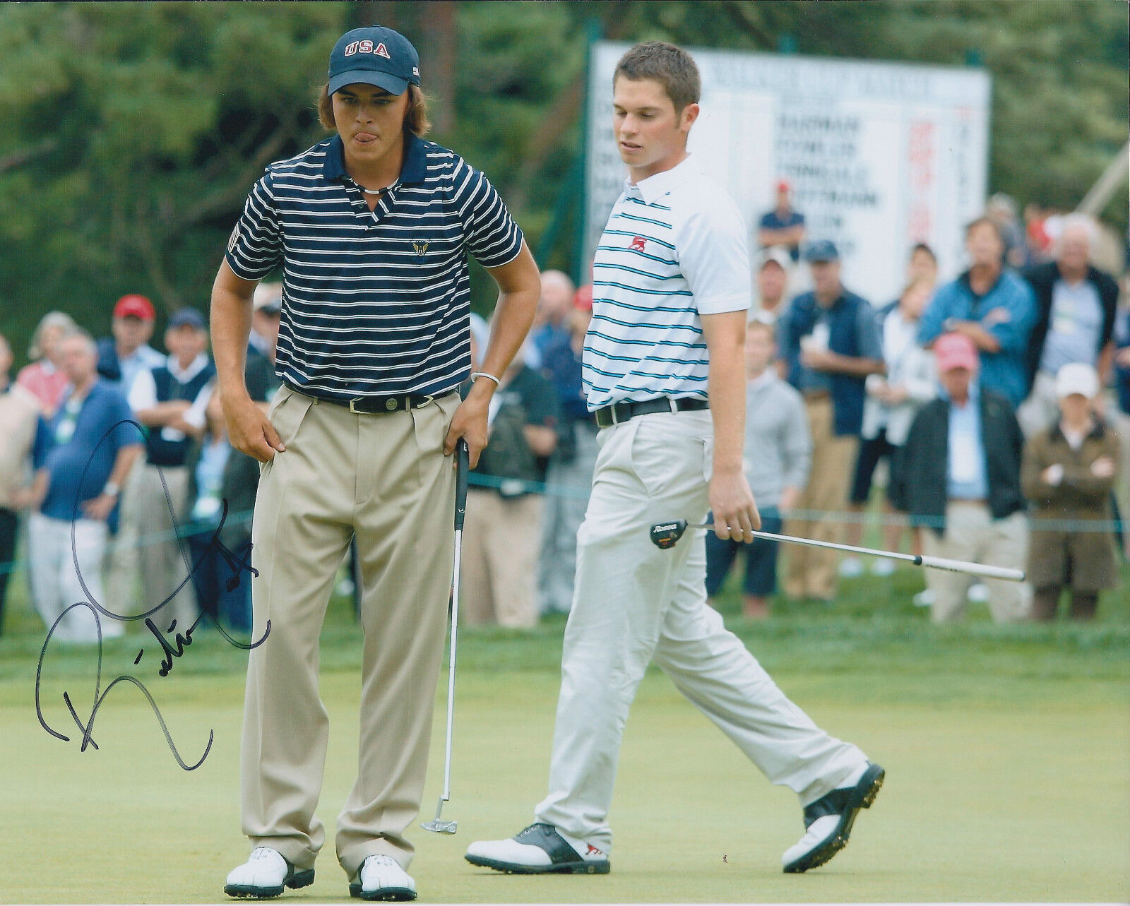 Rickie FOWLER SIGNED Autograph 10x8 Photo Poster painting AFTAL COA Walker Cup GOLF