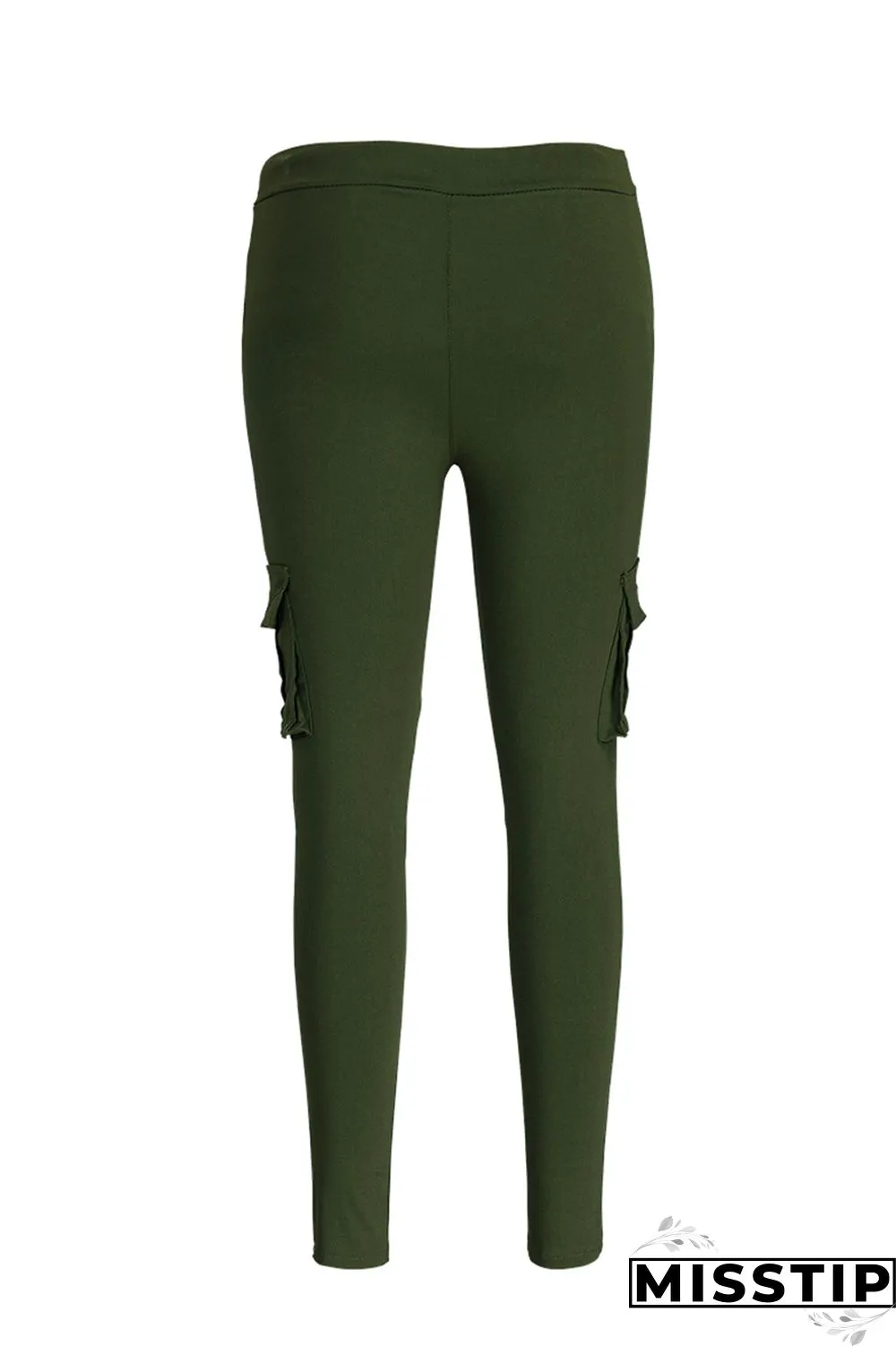Light Coffee Fashion Casual Solid Basic Regular Mid Waist Trousers