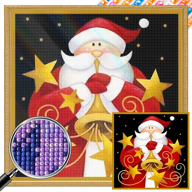 Cute Santa Claus 30*30CM(Canvas) AB Square Drill Diamond Painting gbfke