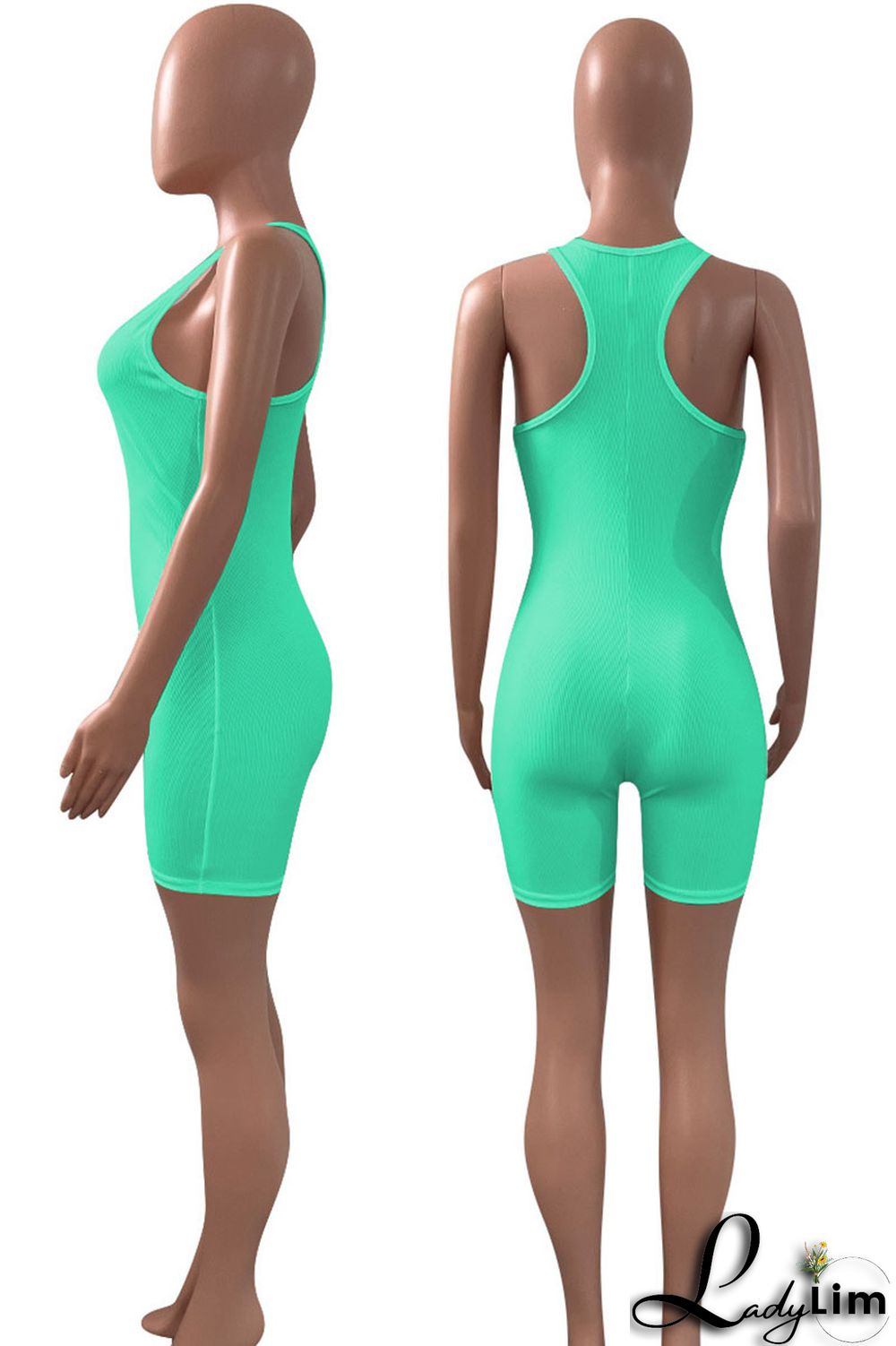 Black Casual Sportswear Solid Split Joint U Neck Regular Jumpsuits