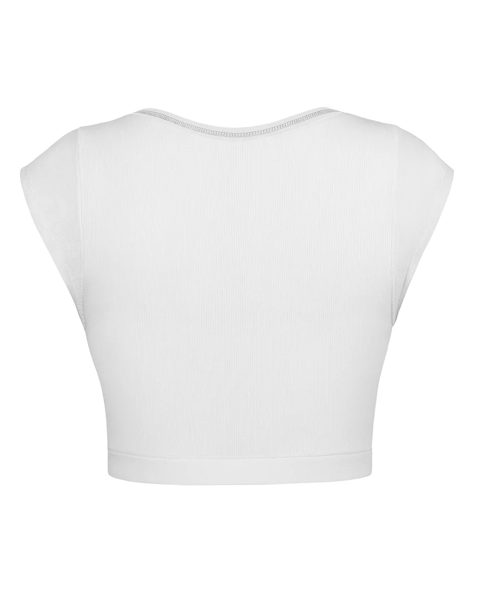 Girl Summer Slim Ultra Short Sexy Babes Top Knitted Thread Spring Autumn Bottom T-Shirt