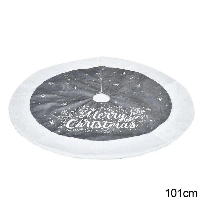 White Snowflake Xmas Tree Skirt Carpet Floor Mat Ornament Merry Christmas Decoration for Home Natal New Year Navidad 2022 Decor