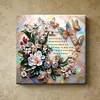 Framed Diamond Painting - Special Shaped - Butterfly Flower (25x25cm)