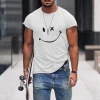 T-shirt à Manches Courtes et Col Rond Smile pour Hommes