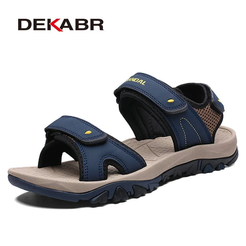 DEKABR New Fashion Casual Shoes Lycra Men Sandals Summer Men Shoes Beach Sandals Top Quality Outdoor Men's Sandals Big Size 46