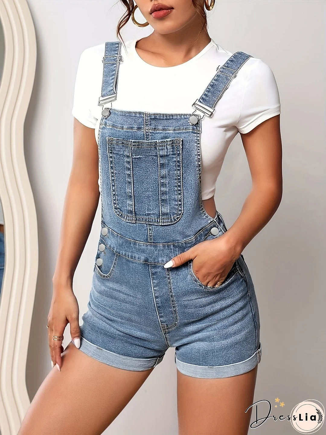 Dark Wash Denim Jumpsuit