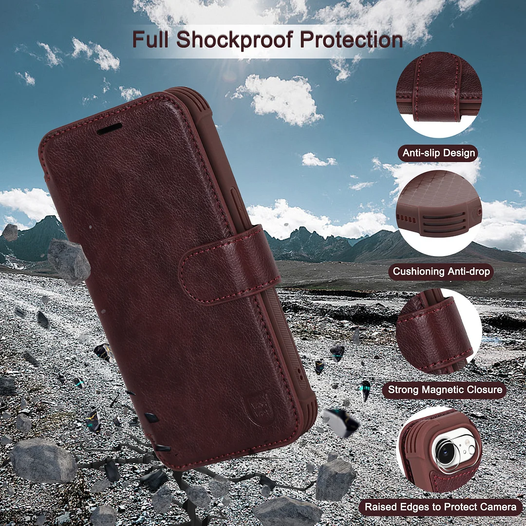 VANAVAGY Compatible for iPhone 16e Wallet Case for Magsafe Wireless Charging