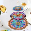 3 Tier Acrylic Mandala Pattern 5D DIY Diamond Painting Serving Tray Home Decor