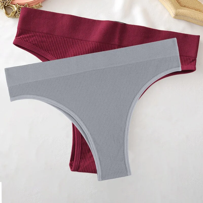 Seamless Women Pantys Girls Thongs High Waisted Soft Woman Briefs Fashion 6 Solid Colors S-XL Sexy Underpants For Women New