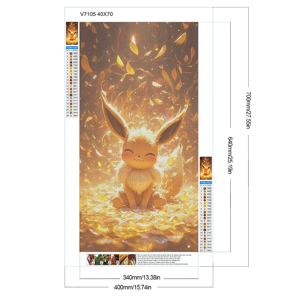 Diamond Painting - Full Round Drill - Pokémon(Canvas|40*70cm)