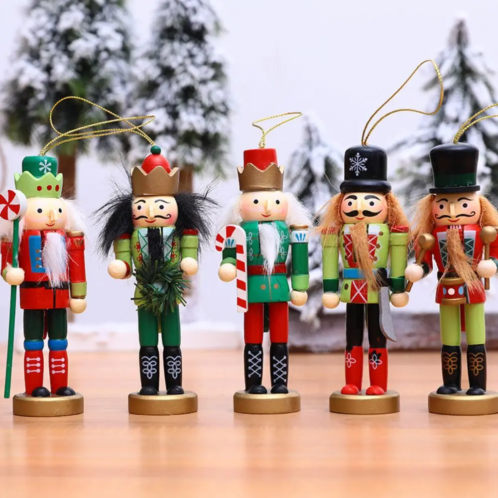 Tegooe Classic Wooden Nutcracker Soldier Miniatures - Christmas Desktop Ornaments