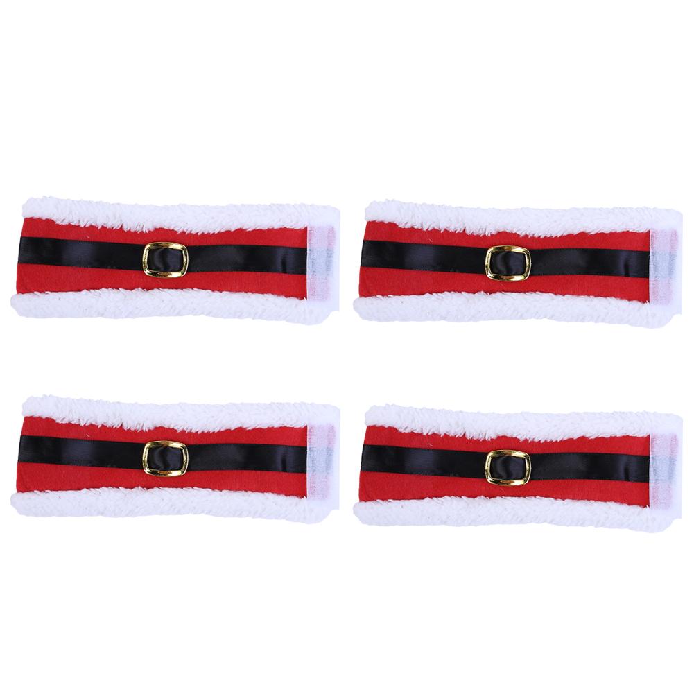 

4pcs Christmas Belt Buckle Napkin Ring Tableware Dinner Santa Claus Cover, 501 Original