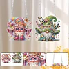 (US Only)2pcs Flower Goblin 2D Flat DIY Special Shape Diamond Painting Art Pendant