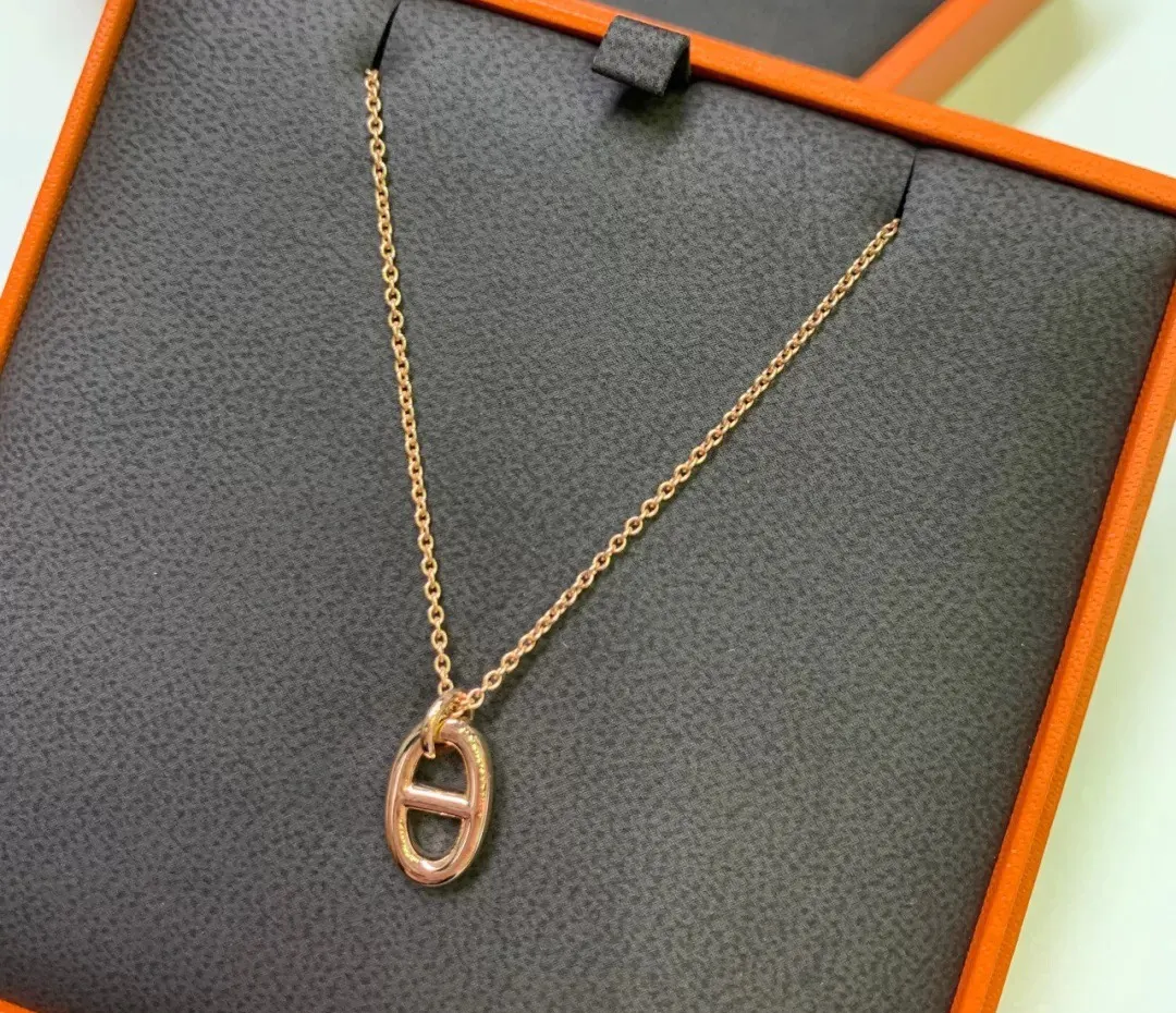 Hermes Pig Nose Pendant Necklace - No Diamond