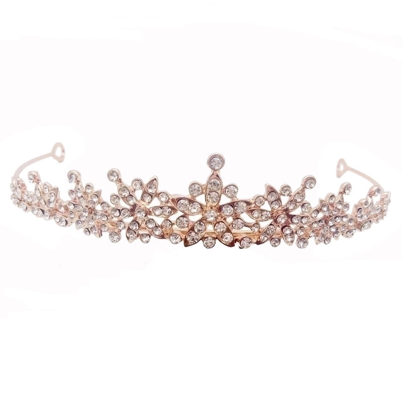 Minimalist Flower Imitation Pearl Alloy Rhinestone Hair Band 1 Piece