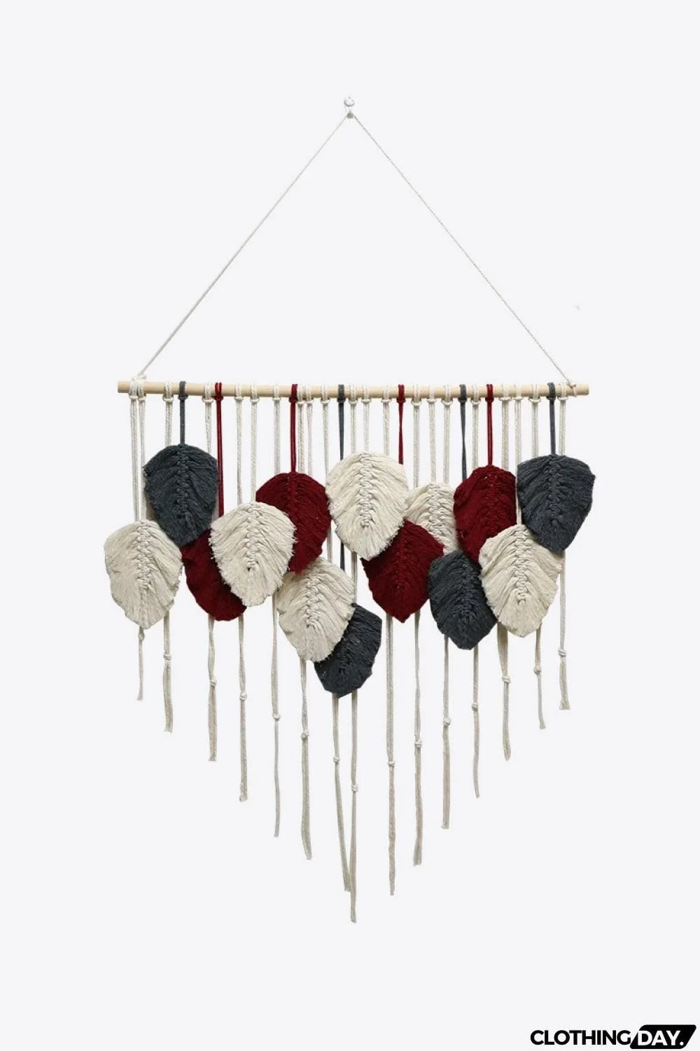 Hand-Woven Feather Macrame Wall Hanging