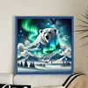 Aurora Mountains Polar Bear-11CT Stamped Cross Stitch 50*50cm/19.69*19.69in