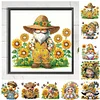 (Multistyle) Gobelin Tournesol-Peinture Diamant En Forme Spéciale-30 * 30CM