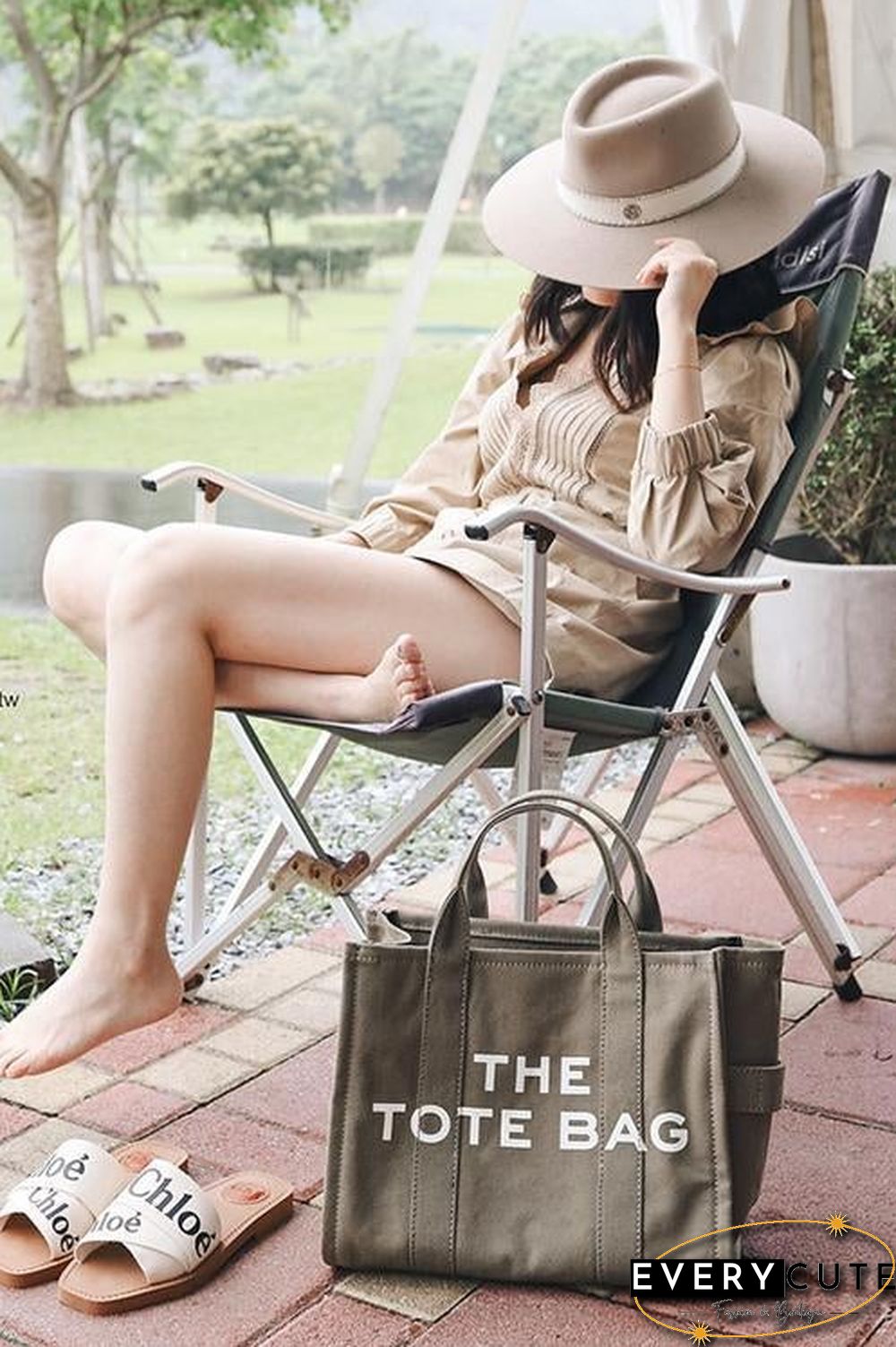 Canvas Crossbody Tote Bag