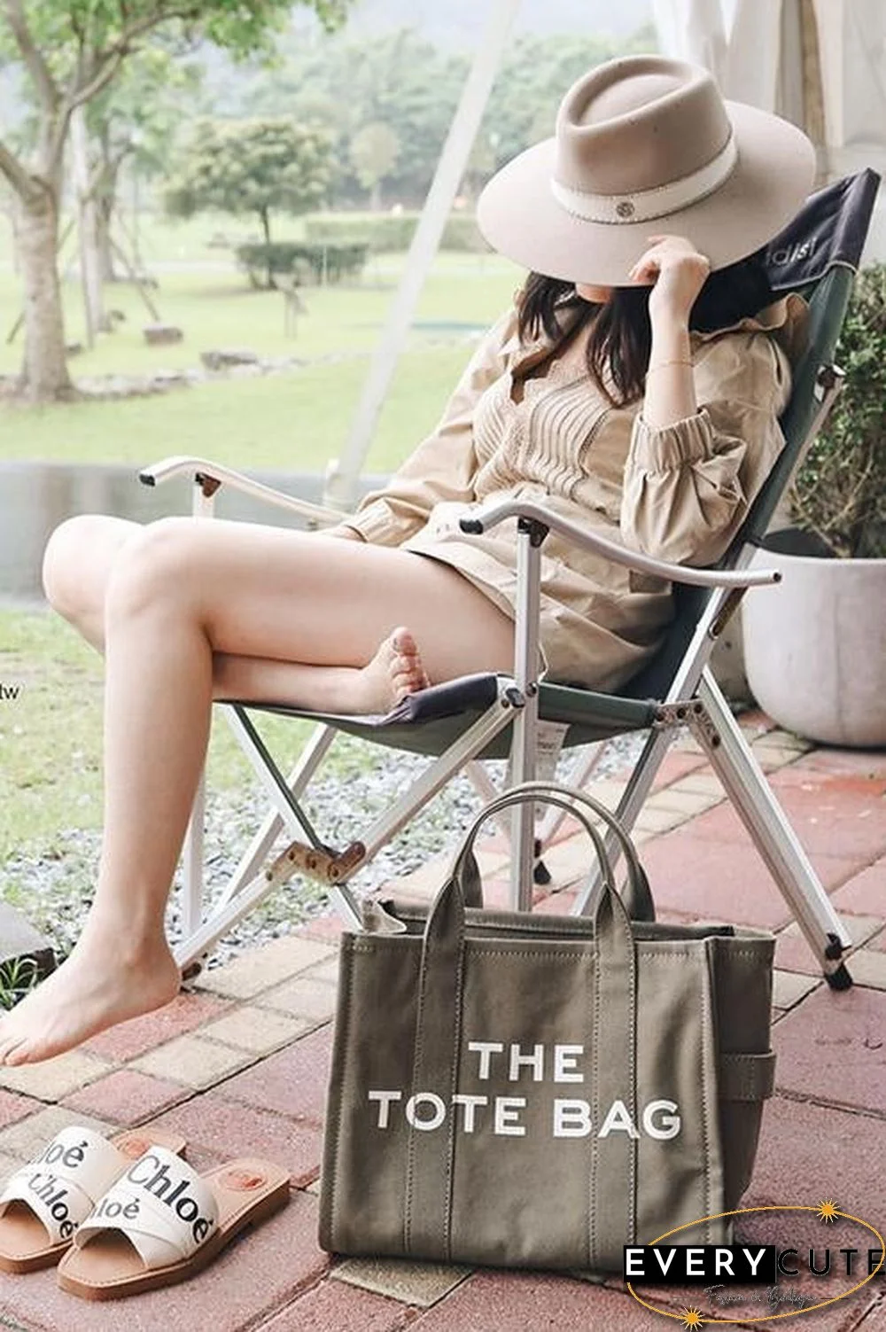 Canvas Crossbody Tote Bag