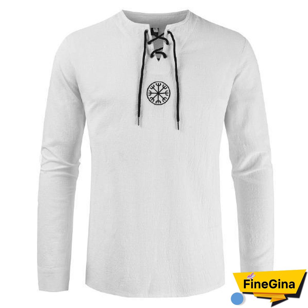 Medieval Pirate Retro Cosplay Embroidered Shirts