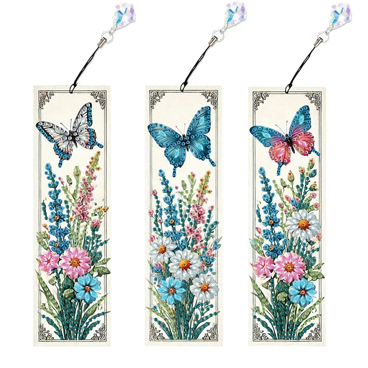 3Pcs Animal Themed DIY Diamond Painting Art Bookmarks Irregular Shaped Diamonds gbfke