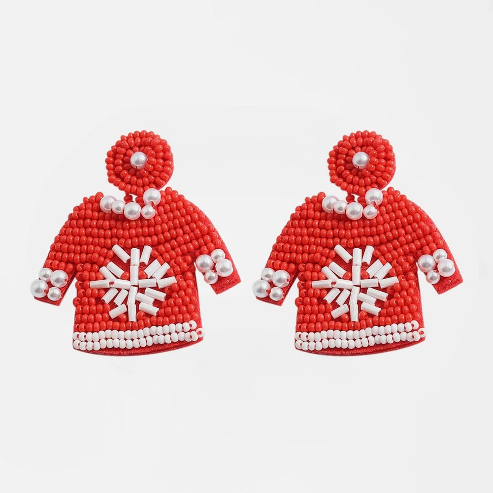 Dvacaman Boho Handmade Beaded Leaf Parrot Pendant Earrings for Women 2022 New Design Wedding Jewelry Korean Drop Dangle Earrings