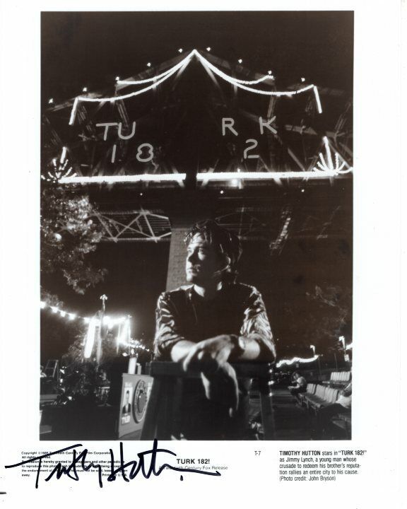 TIMOTHY HUTTON signed 8x10 TURK 182! JIMMY LYNCH original press Photo Poster painting