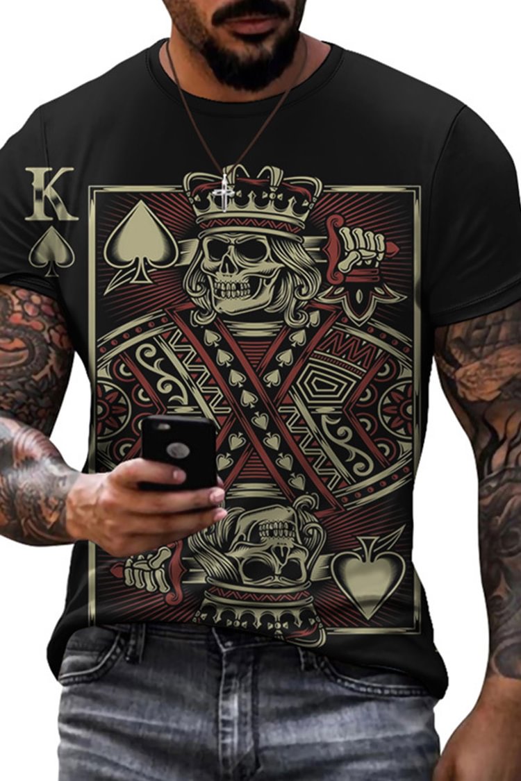 Tiboyz Playing Card Short Sleeve T-Shirt