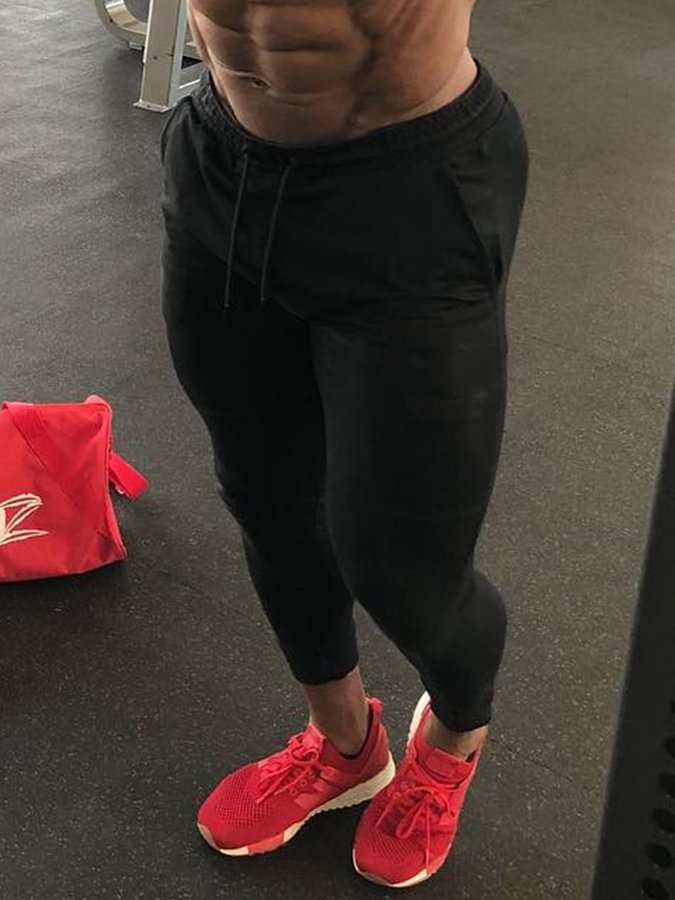 Men's Muscle Fitness Sports Casual Pants 