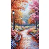 Chemin forestier - perceuse ronde peinture diamant - 40*70cm (grande taille)