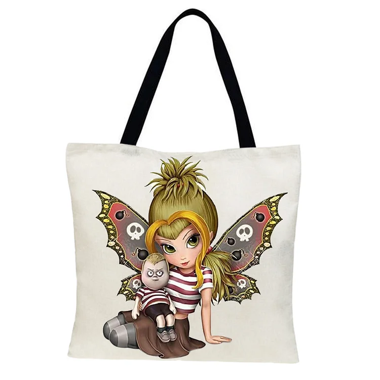 Cartoon Elf - Linen Tote Bag