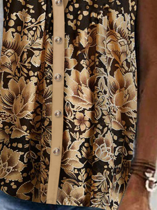 Women Half Sleeve V-neck Solid Color Dress