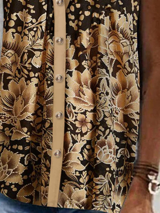 Women Half Sleeve V-neck Solid Color Dress