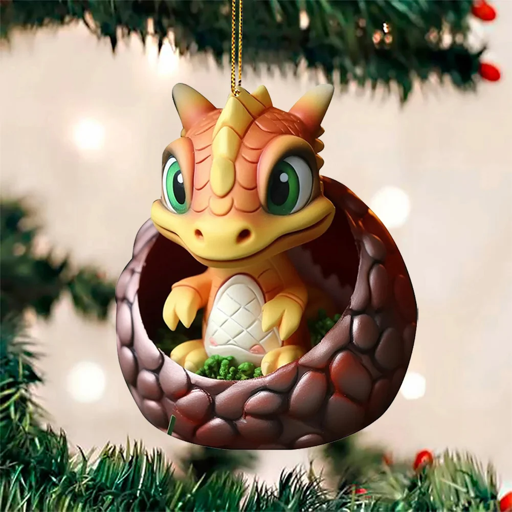 Christmas Dragon Egg Decoration Novelty Cute Acrylic Party Favors (C)