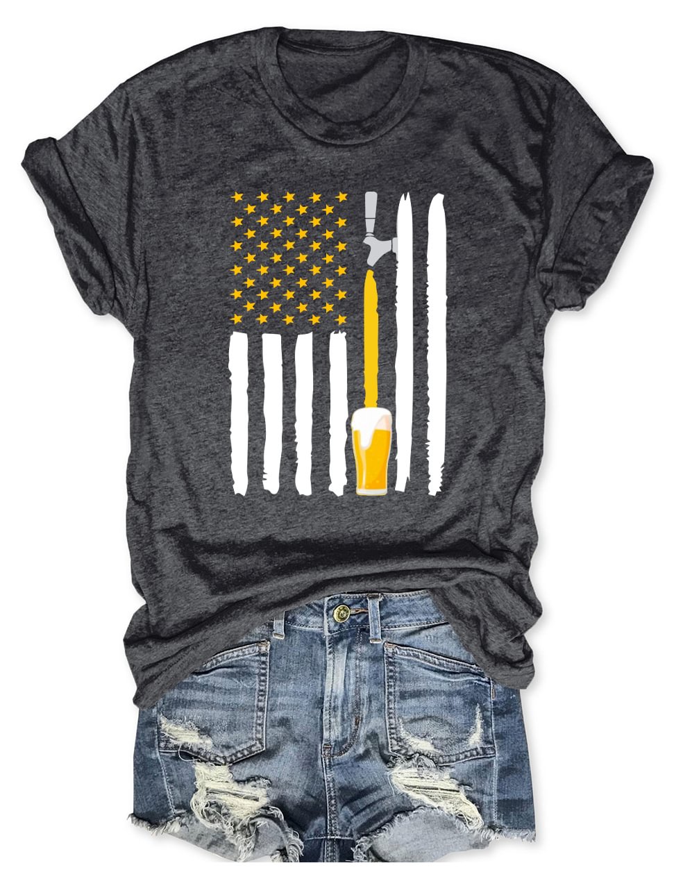 American Flag Drinking T-Shirt