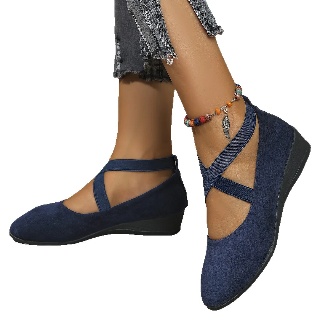 Yyvonne 2025 New Large-Size Tip-Tloping Single Shoes Women's Bean Shoes Sports Casual Shoes