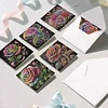 6 Stück Rose DIY Diamant Kunst Grußkarten Dankeskarten und Feiertagssegen