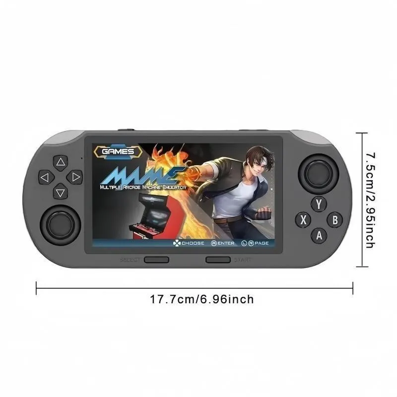 SF3000 Retro Handheld Game Console 4.5 Inch IPS Screen 3000mAh Battery 14 Emulators 20000+ Games Portable Gaming System for Boy Gift - Compact Card Controller multi-emulator support built-in memory Black Protection