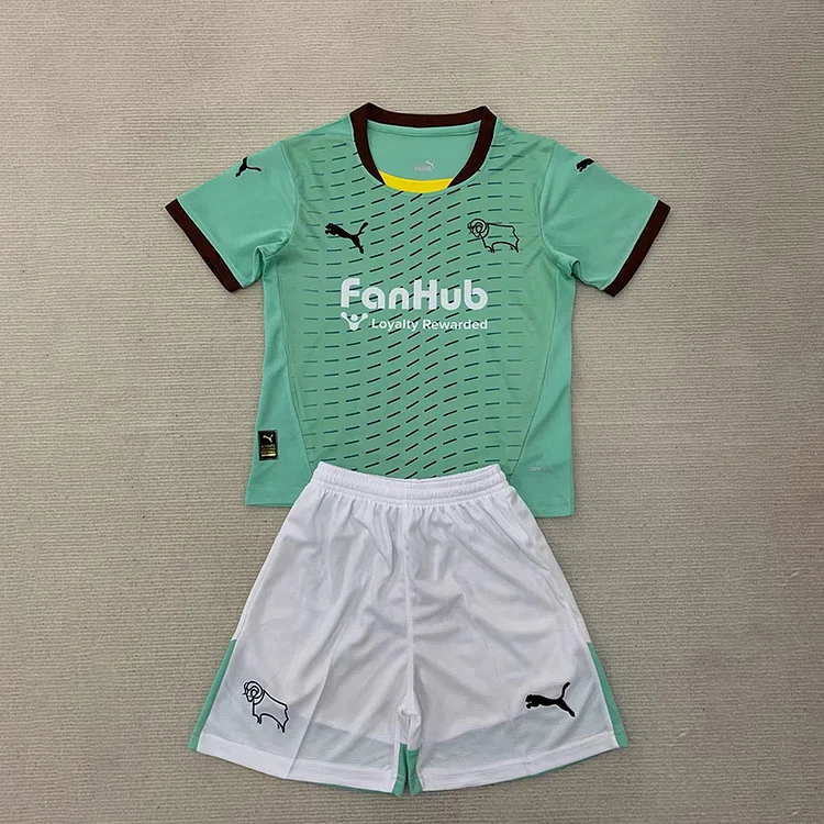 24/25 Derby County Away Jersey - Kids Kit