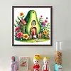 Gnome Hut-Partial 11CT Stamped Cross Stitch Bead Embroidery 36*36cm/14.17*14.17in tapestrymarket