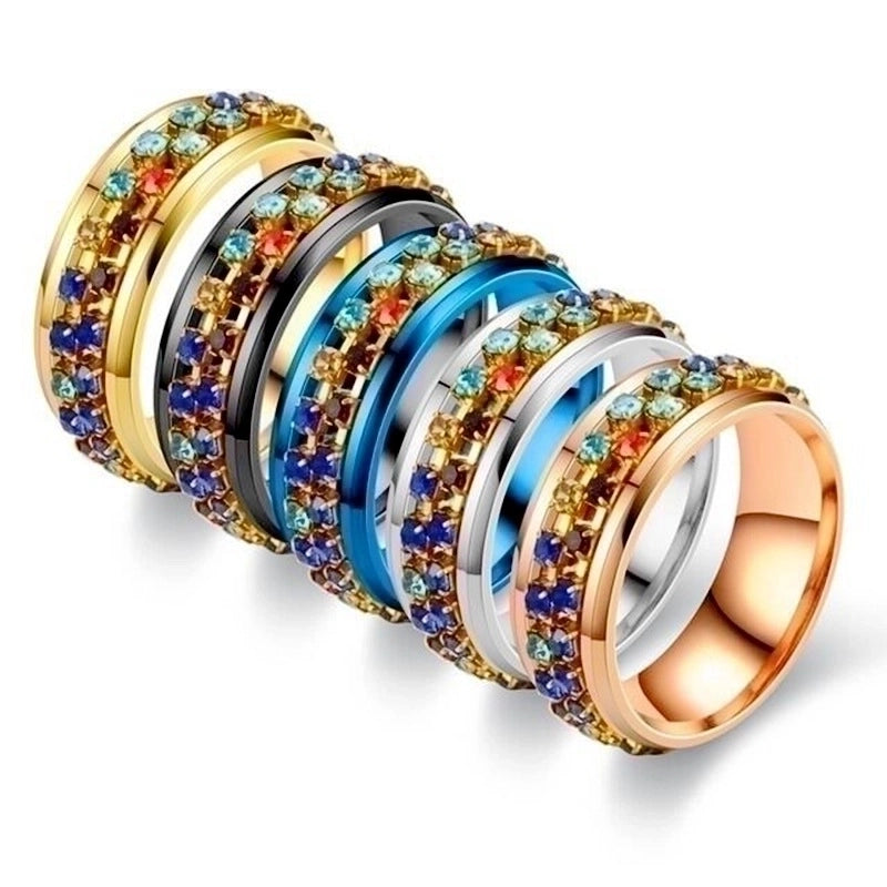 Fashion U Shape Stainless Steel Artificial Gemstones