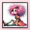 Weird Girl-11CT Stamped Cross Stitch 40*40cm/15.75*15.75in tapestrymarket