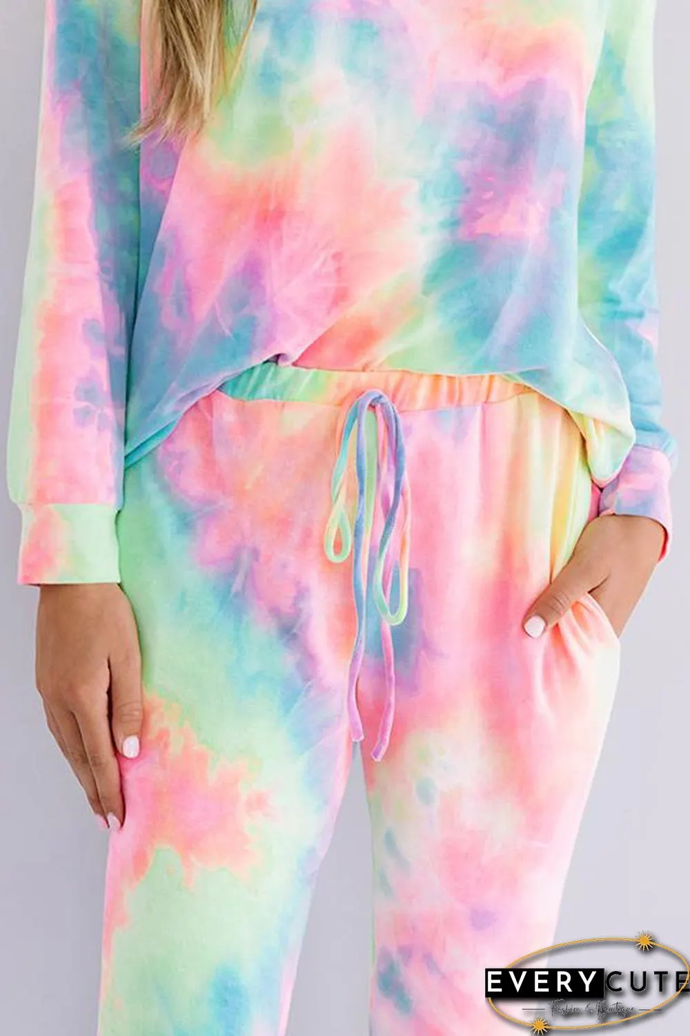 Pink Snuggle Down Tie Dye Lounge Set