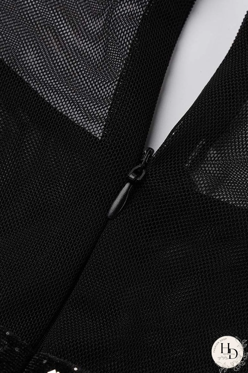 Black Casual Elegant Print Embroidered Split Joint O Neck One Step Skirt Dresses