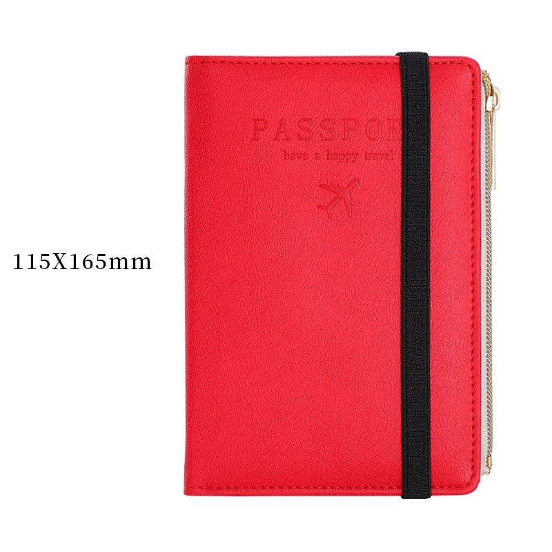 Unisex Letter Airplane Pu Leather Zipper Hidden Buckle Wallets