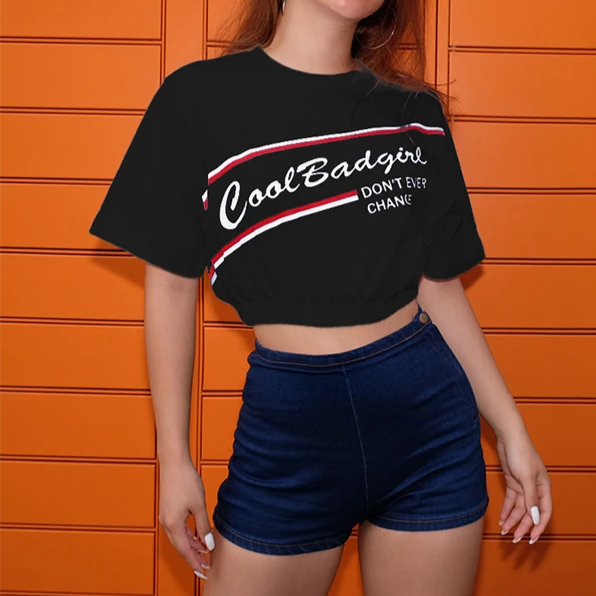 Letter Print Sexy Crop Top