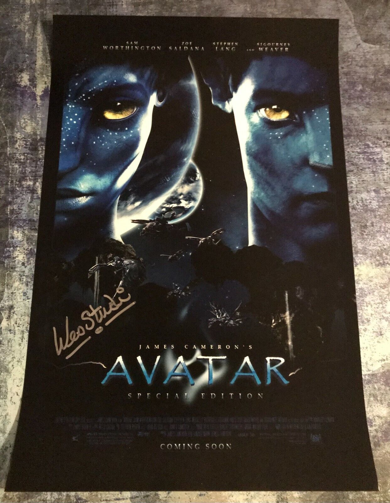 GFA Avatar Eytukan Movie * WES STUDI * Signed 12x18 Photo Poster painting W3 COA